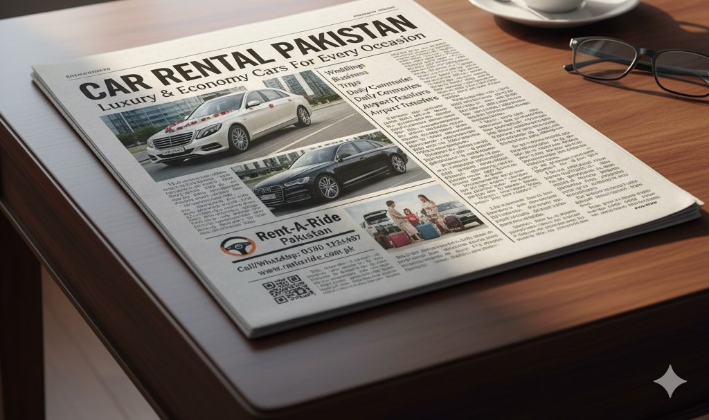 Book Car for Rent Ad in Newspaper of Pakistan 8 Book Car for Rent Ad in Newspaper